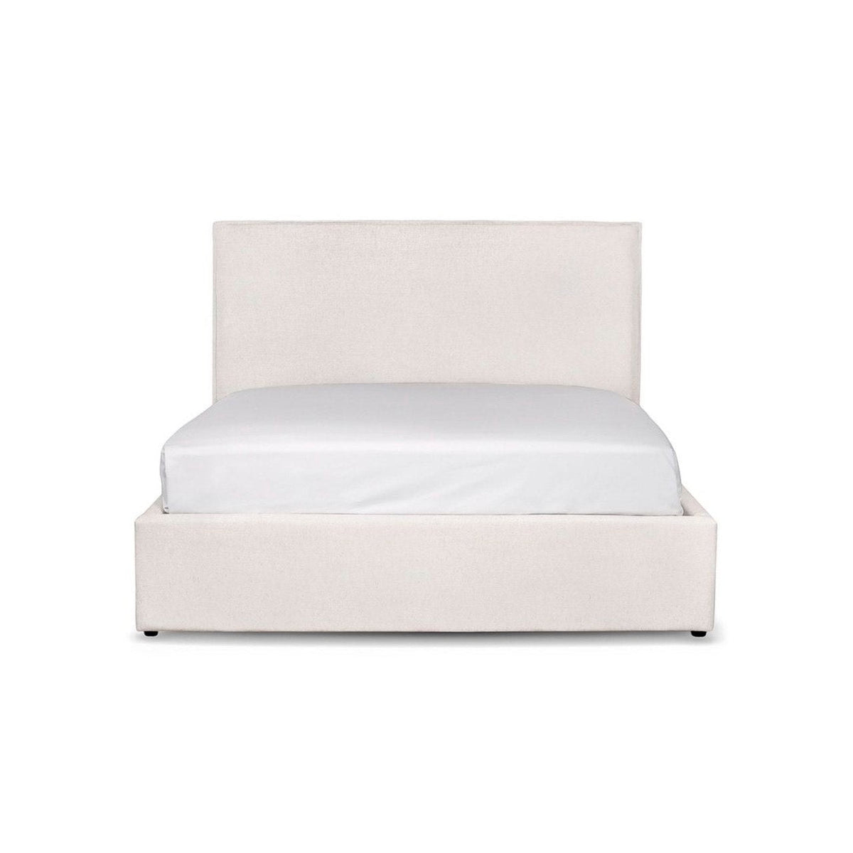 Watkins Platform Tall Headboard Upholstered Storage Bed - Cream