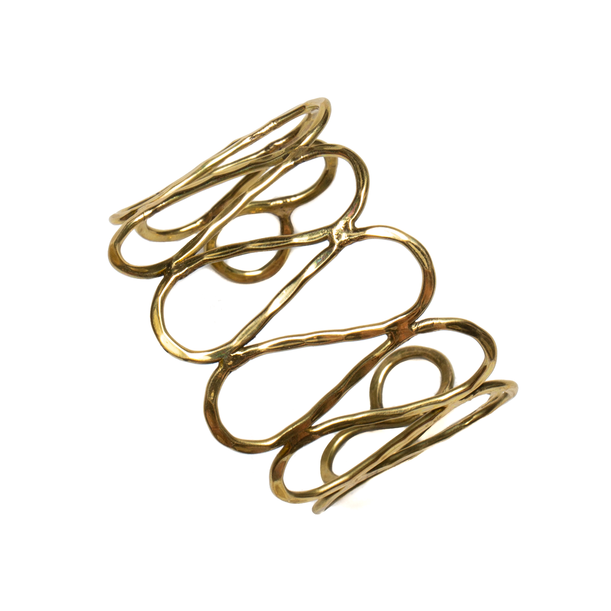 Open Loop Metal Cuff - Gold Colour