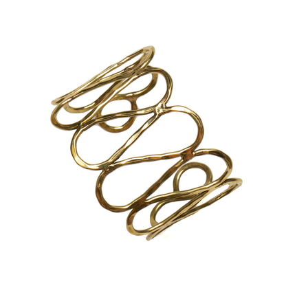 Open Loop Metal Cuff - Gold Colour