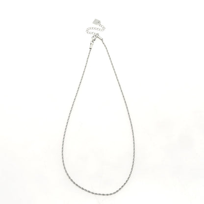 KIRA: Rope Chain Silver Necklace 16 Inches