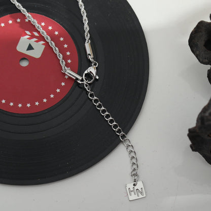 KIRA: Collier chaîne corde en argent 28 pouces