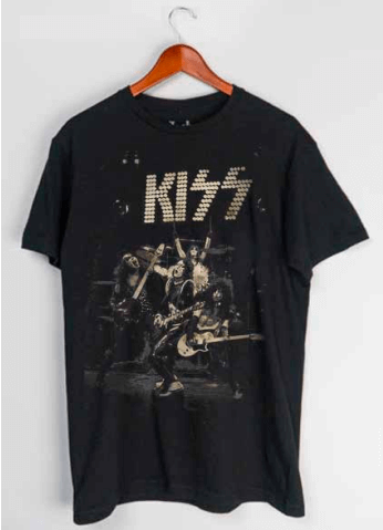 T-shirt noir KISS Discharge
