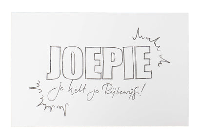 KJ Clear stamp Sentiments Joepie Essentials 105x148x3mm n°187
