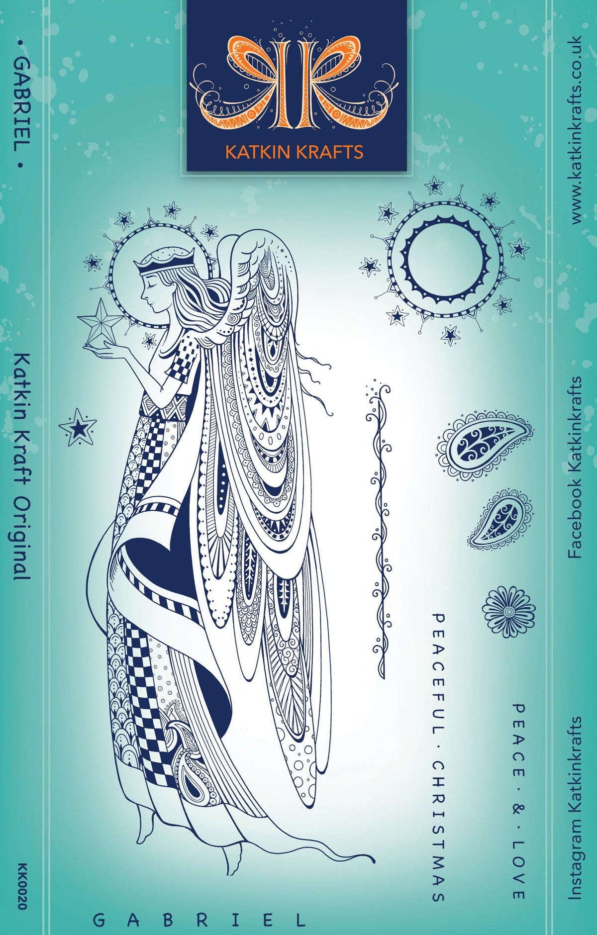 Katkin Krafts Gabriel, lot de tampons transparents 6 x 8 po