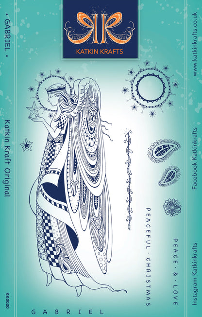 Katkin Krafts Gabriel, lot de tampons transparents 6 x 8 po