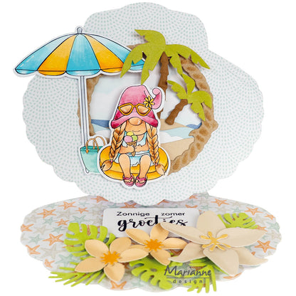 Marianne Design Tampon et Pochoir - Gnomes Plage Fille