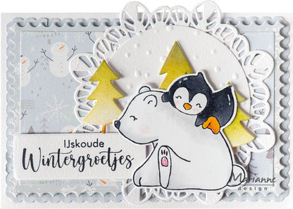 Marianne Design Tampon et Matrice de découpe - Ours et Pingouin