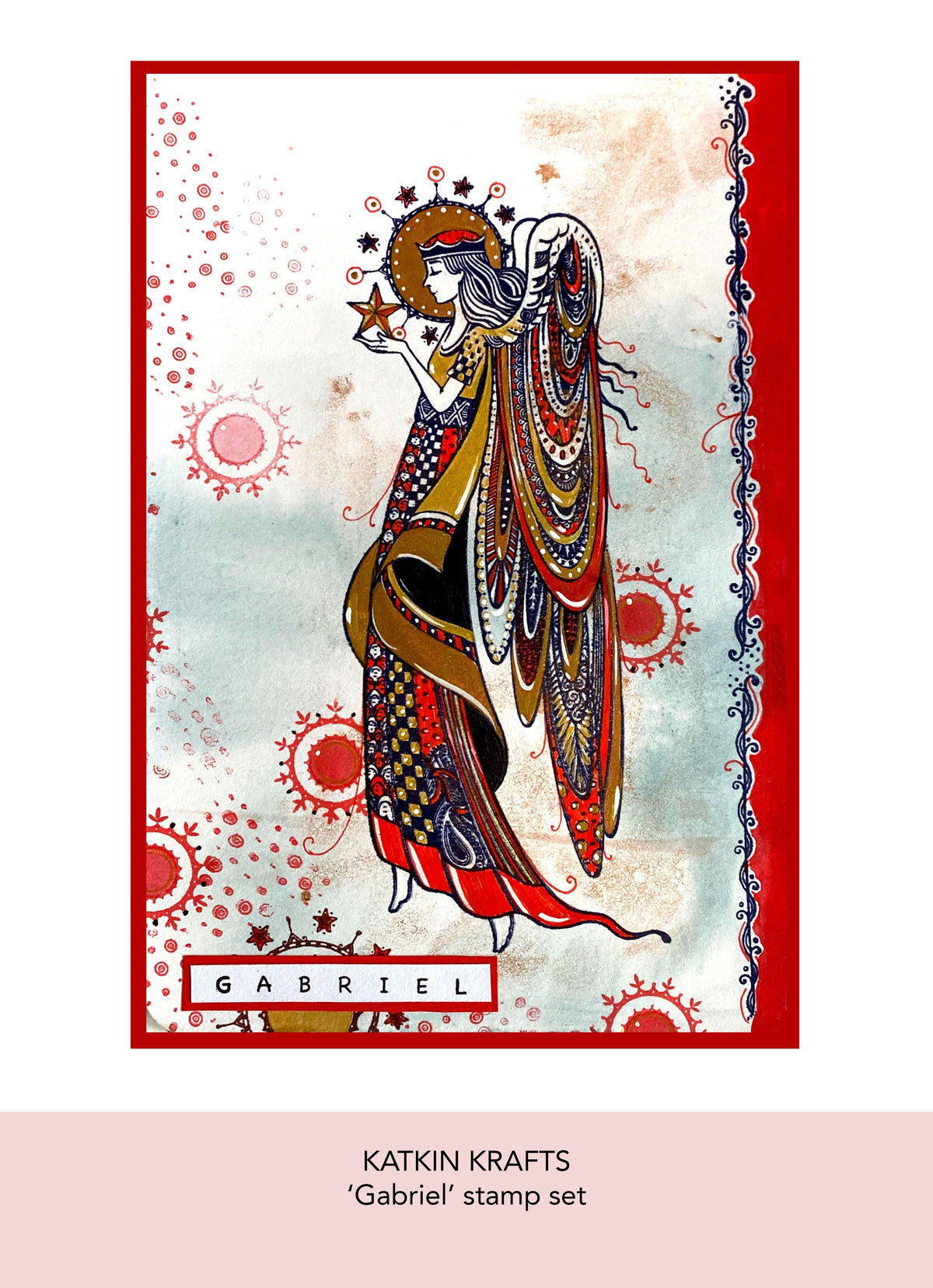 Katkin Krafts Gabriel, lot de tampons transparents 6 x 8 po