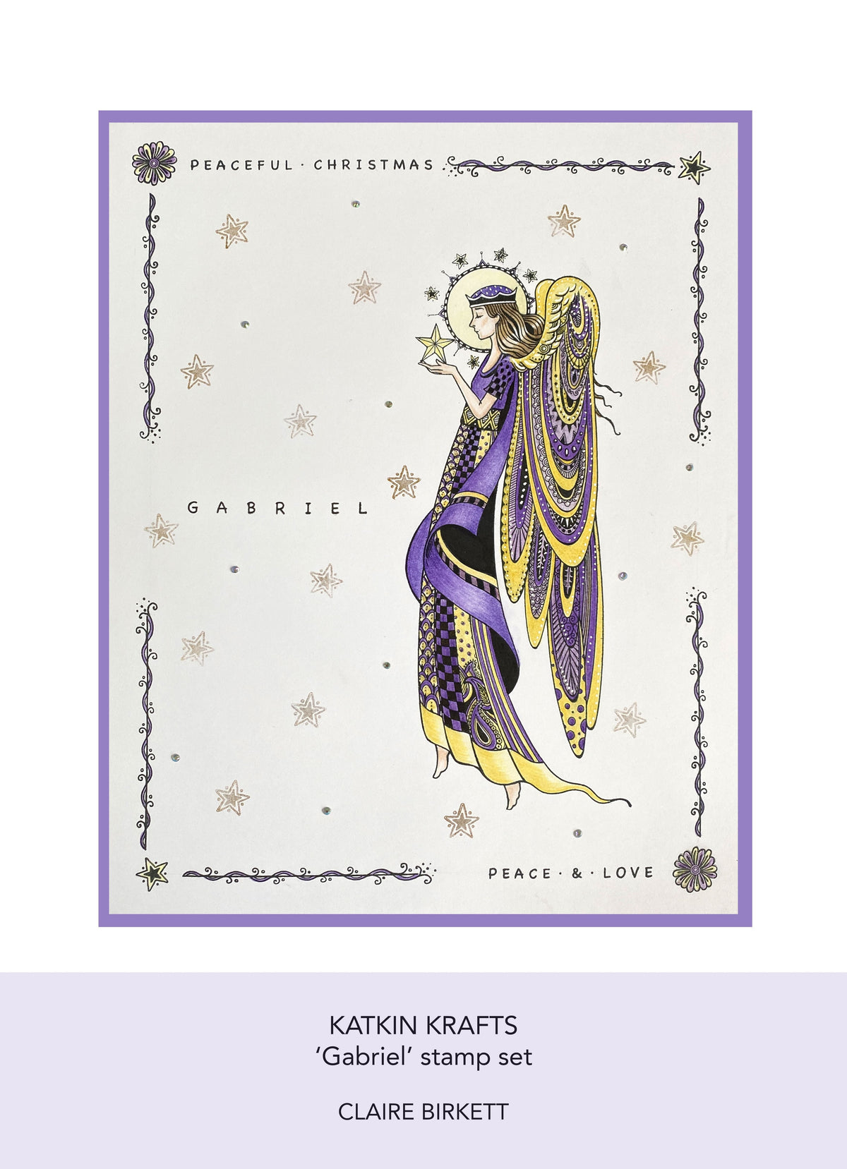 Katkin Krafts Gabriel, lot de tampons transparents 6 x 8 po