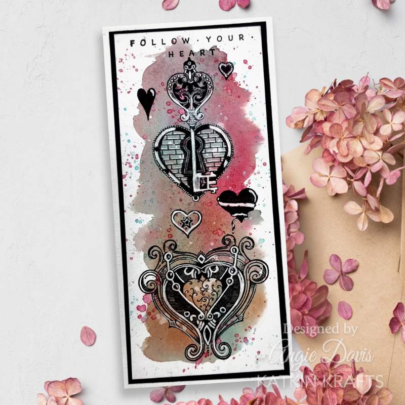 Katkin Krafts Wild Hearts Ensemble de Timbres Transparents 6 po x 8 po