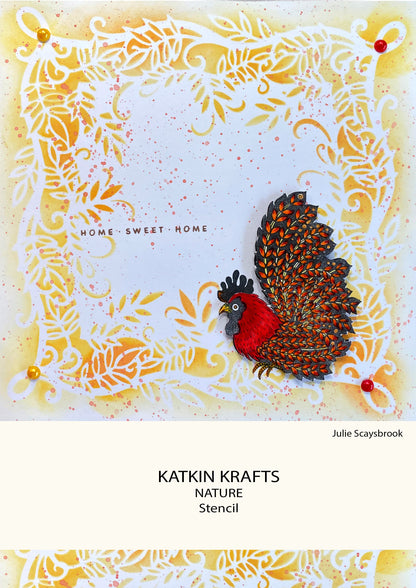 Pochoir Katkin Krafts Nature 17,78 cm x 17,78 cm