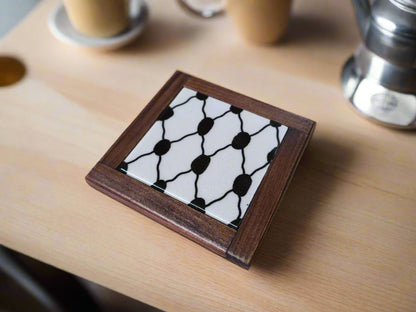Coaster Handmade Palestine Ceramic Heat-Resistant for Coffee, Tea