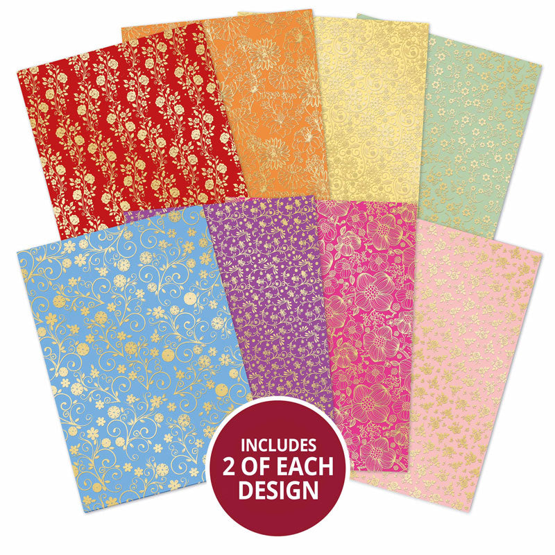 Un arc-en-ciel de fleurs Edge-To-Edge Adorable Scorable Cardstock