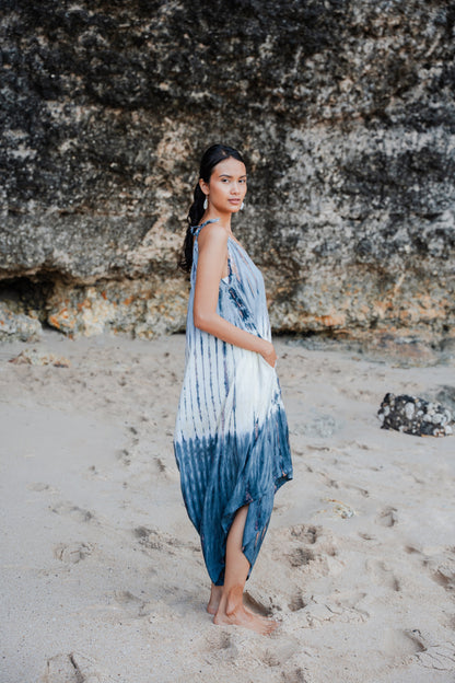 Barboteuse Tie-Dye Ombre Lapis - Gris et Crème