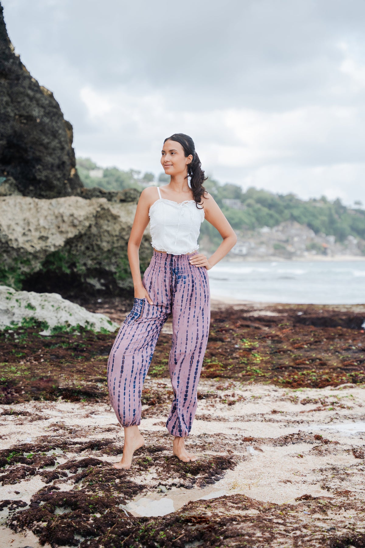 Pantalon Bali Tie Dye Os Simple - Rose