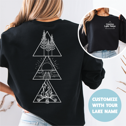 Sweat-shirt personnalisé Lac Triangle | Vêtements d'été | Vêtements personnalisés