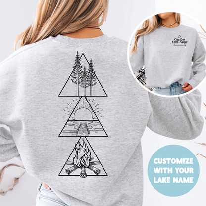 Sweat-shirt personnalisé Lac Triangle | Vêtements d'été | Vêtements personnalisés