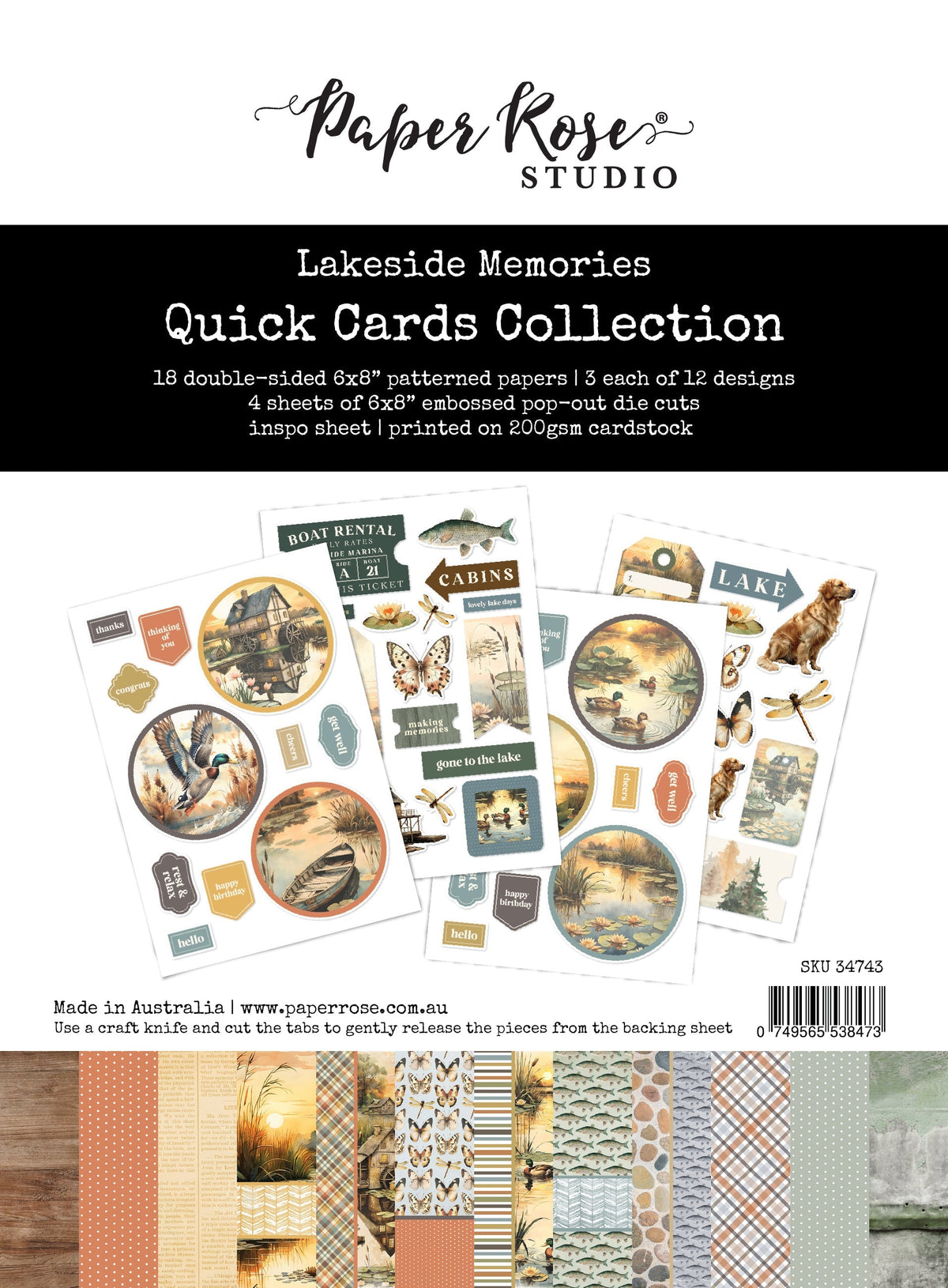 Collection de cartes rapides Souvenirs du lac 34743