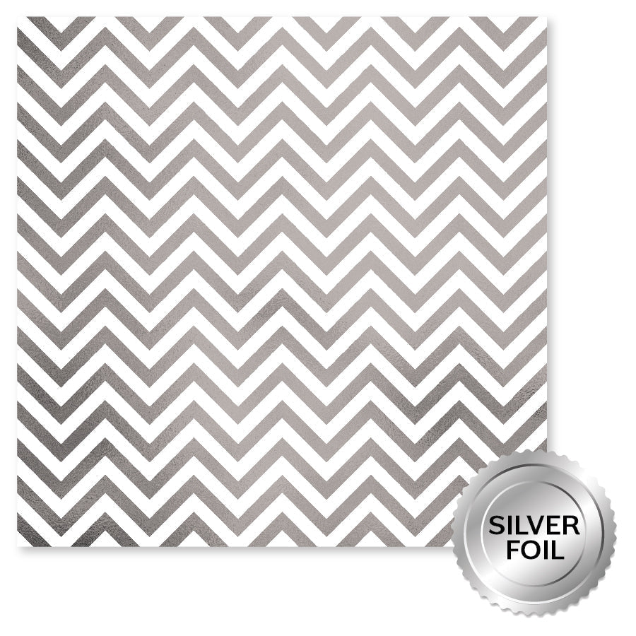 Papier Lavande & Roses Feuille Argentée F 30,5x30,5 cm (Lot de 6) 32262