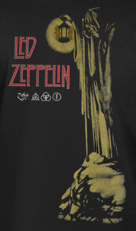 T-shirt noir Led Zeppelin Stairway to Heaven