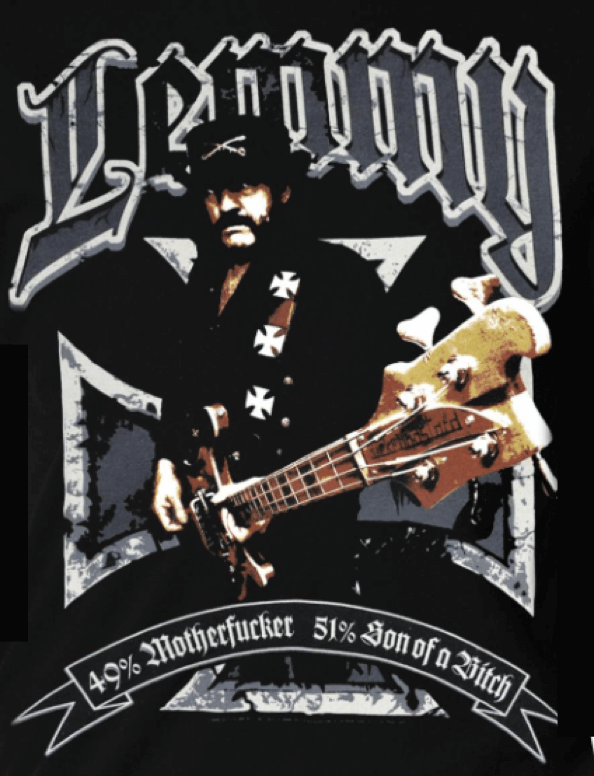 T-Shirt Noir Lemmy Croix de Fer