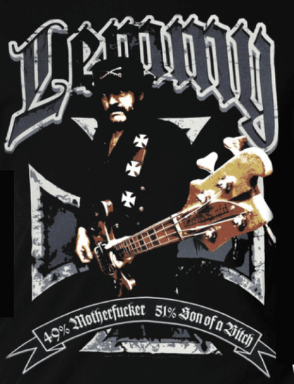 T-Shirt Noir Lemmy Croix de Fer