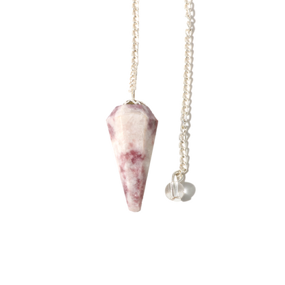 Lepidolite Pendulum 6 Facet & Bead - 3 Pack