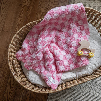 Doudou à carreaux fantaisie en coton