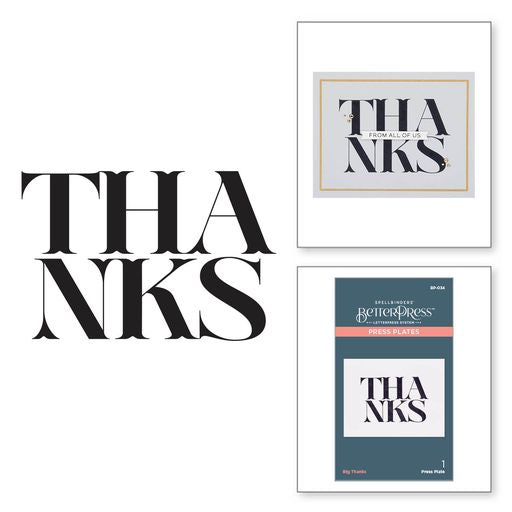 Plaque d'impression Big Thanks de la collection BetterPress
