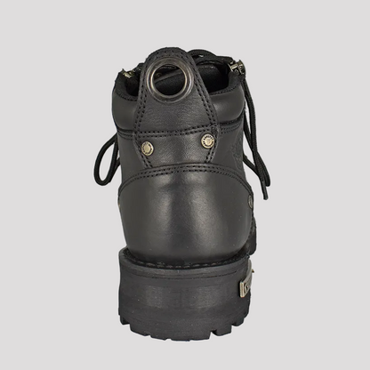 Milwaukee Leather Men's 6" Double Zip Lace Up Motorcycle Boots