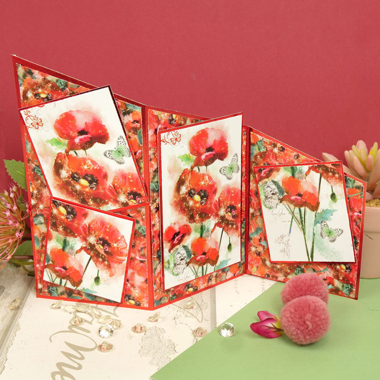 Un arc-en-ciel de fleurs, inserts et papiers