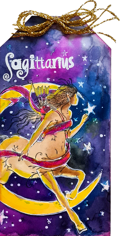 Pink Ink Designs Sagittarius Lot de tampons transparents 6 po x 8 po