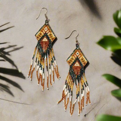 Beaded Aztec Style Earring