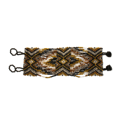 Large bracelet aztèque en perles