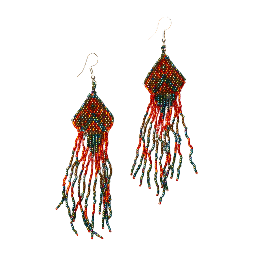 Beaded Aztec Style Earring