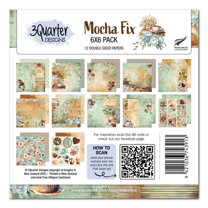 3Quarter Designs Mocha Fix 6x6 Paper Pack