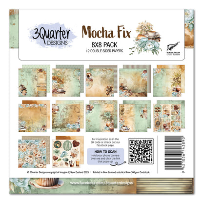3Quarter Designs Mocha Fix 8x8 Paper Pack