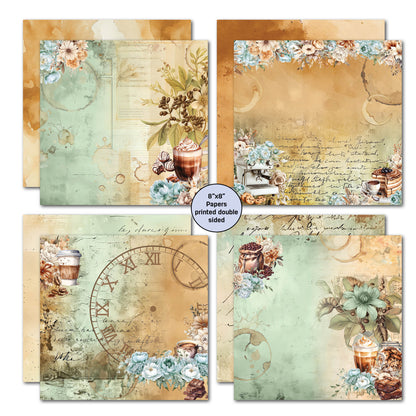 3Quarter Designs Mocha Fix 8x8 Paper Pack