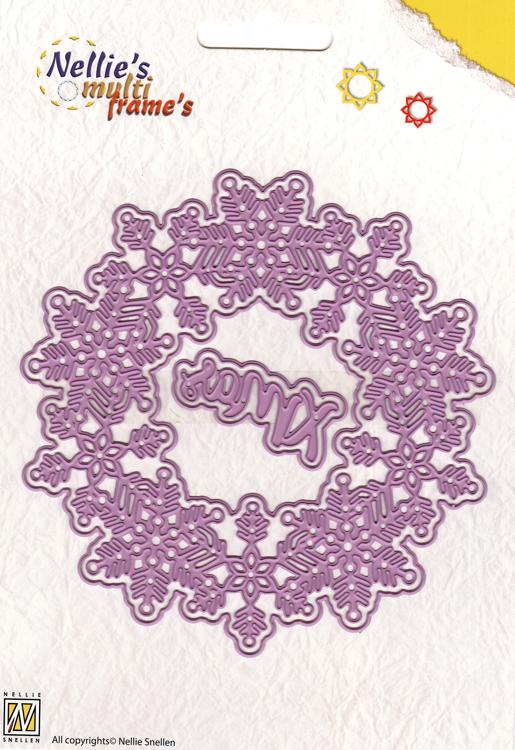 Nellie's Choice - Set de matrices multi-cadres - Cercle de flocon de neige de Noël