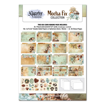 Lot de 3/4 cartes Mocha Fix 15x10 cm