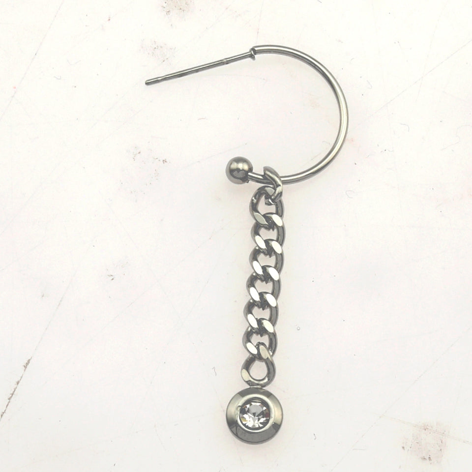 MIYA : Boucles d'oreilles pendantes en chaîne et zirconium