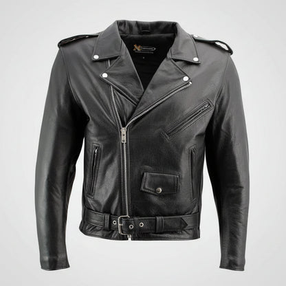 X Element Men's Leather Motorcycle Jacket