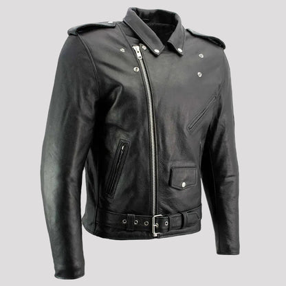 X Element Men's Leather Motorcycle Jacket