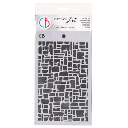 Pochoir de texture 12,7 cm x 20,3 cm Briques abstraites