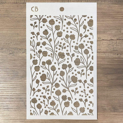 Ciao Bella Pochoir de texture 12,7x20,3cm Baies d'hiver