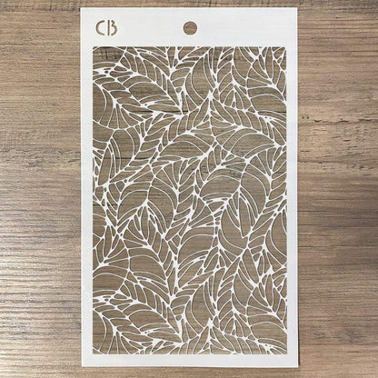 Ciao Bella Pochoir Texturé 12,7x20,3 cm Feuilles Ondulées