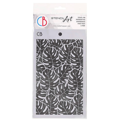 Ciao Bella Pochoir de texture 12,7x20,3 cm Feuilles tropicales