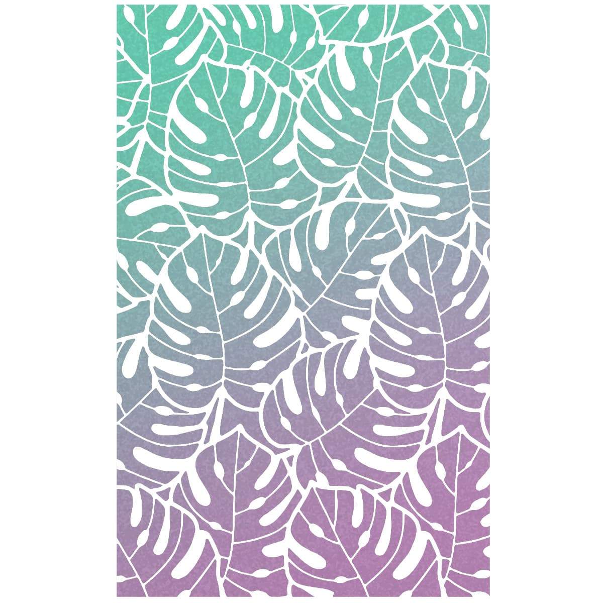 Ciao Bella Pochoir de texture 12,7x20,3 cm Feuilles tropicales