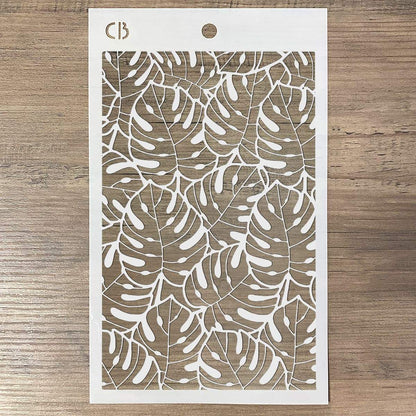 Ciao Bella Pochoir de texture 12,7x20,3 cm Feuilles tropicales