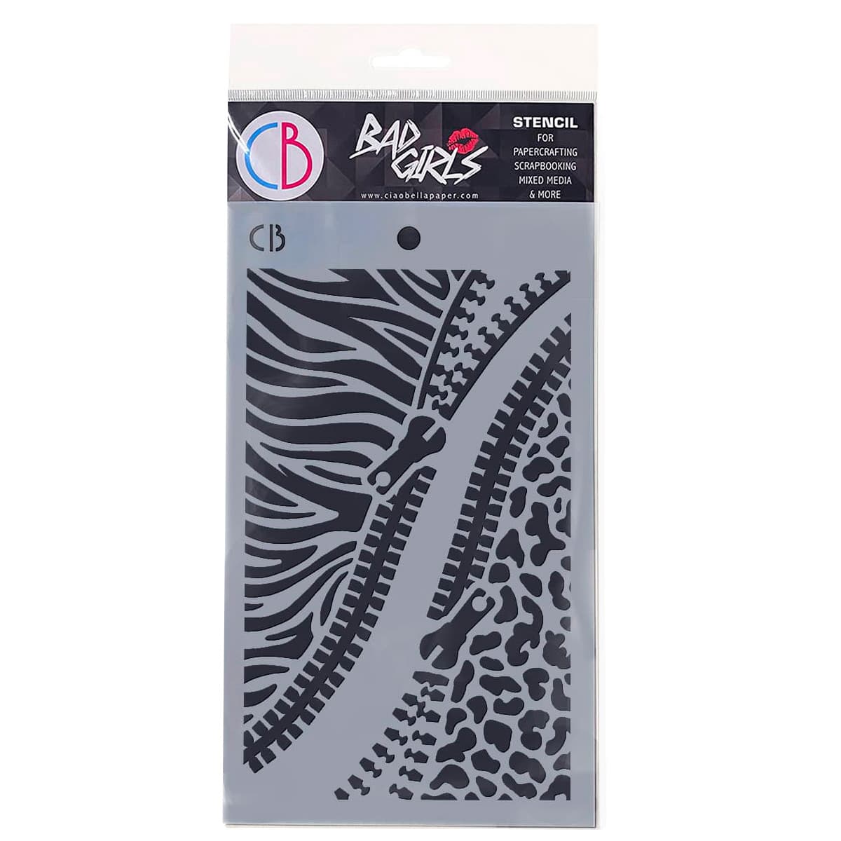Pochoir de texture double fermeture éclair 5"x8"